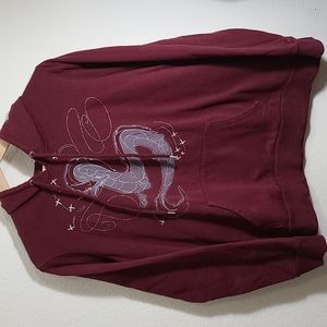 Studio Ghibli Spirited Away Burgundy Hoodie